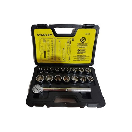 JUEGO BOCALLAVES STANLEY E.1/2" PU 22PZS     86533